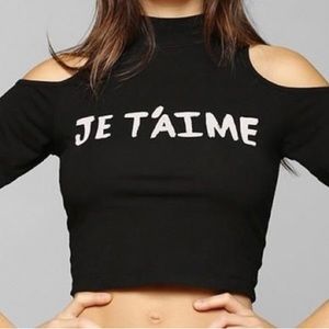 NWT Cold Shoulder Je T’aime Top size S